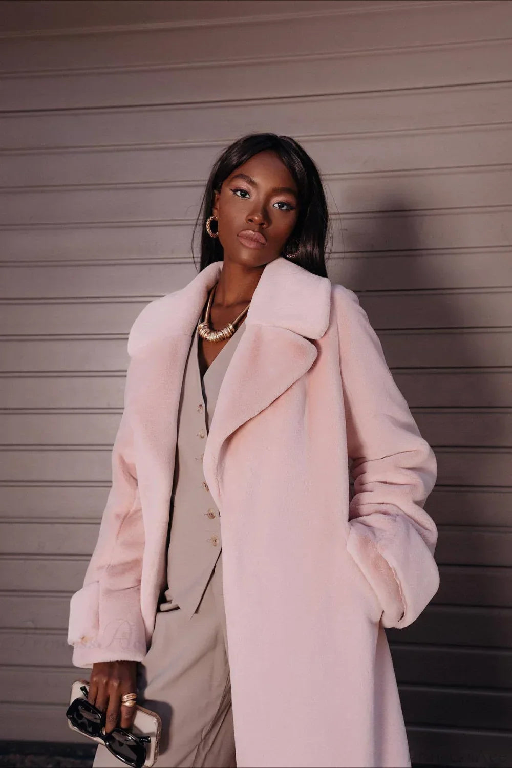 Thickened Plush Faux Fur Overcoat 3