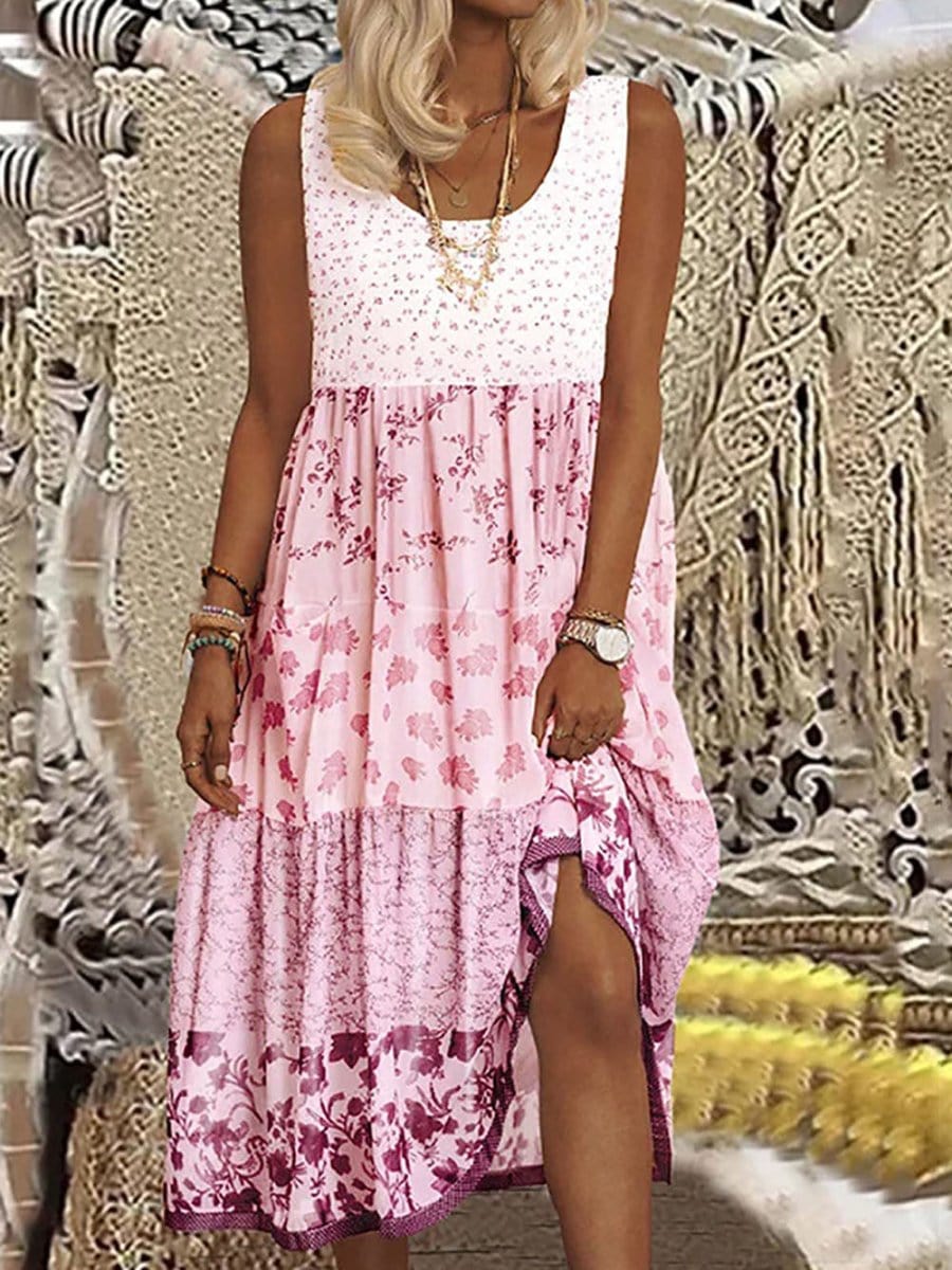 Sleeveless Midi Dress - Fashionpara