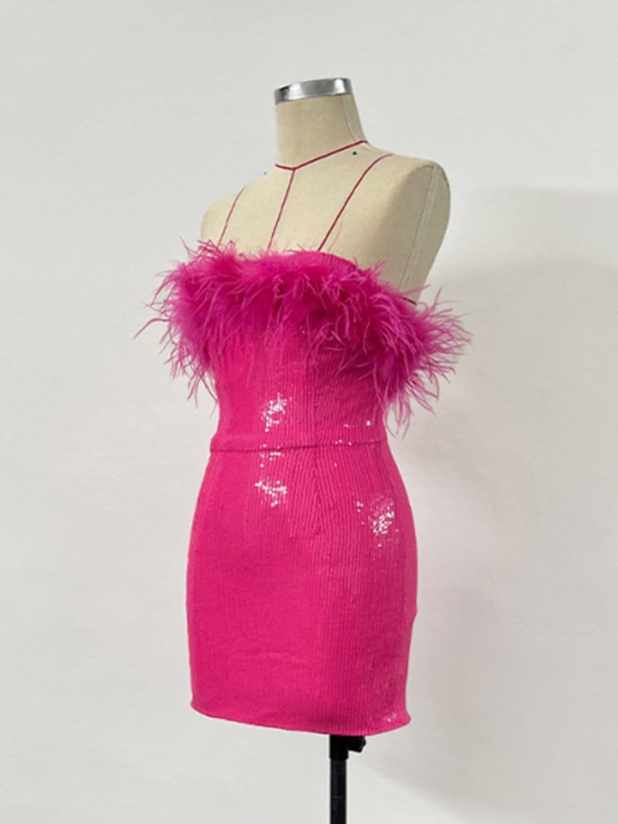 Feather Bodycon Mini