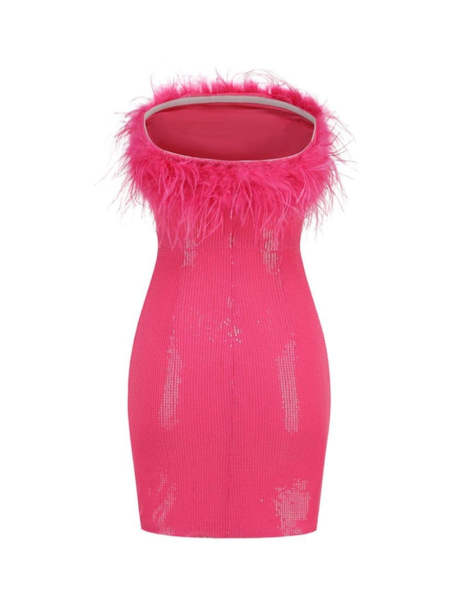 Feather Bodycon Mini