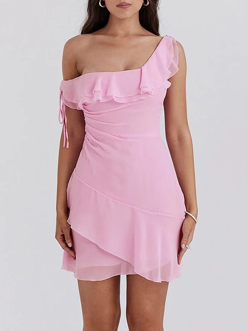 Backless Ruffled Mini - Fashionpara