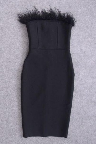 Erin Bodycon Dress - Classic Black - Fashionpara