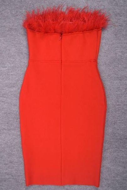 Erin Bodycon Dress - Lipstick Red - Fashionpara