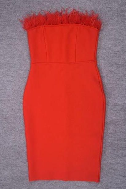 Erin Bodycon Dress - Lipstick Red - Fashionpara