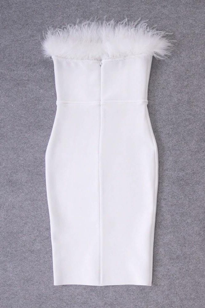 Erin Bodycon Dress - Pearl White - Fashionpara