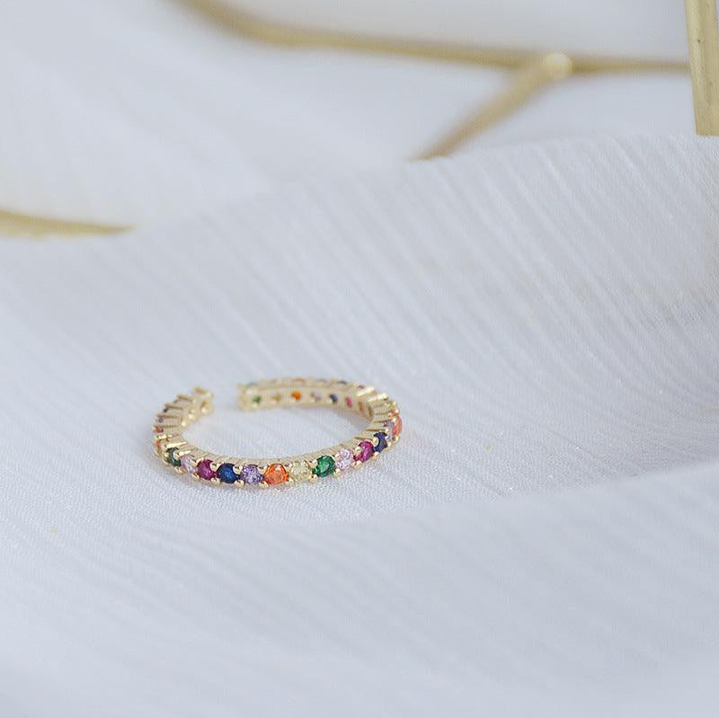 KittenAlarm - Esther Multi Colored Crystal Ring