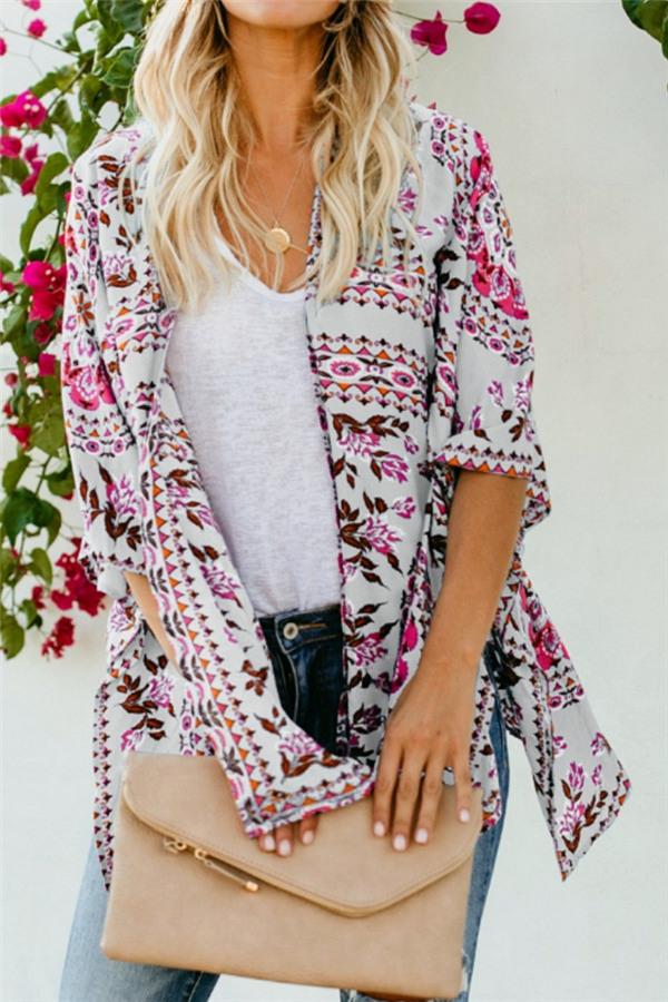 RadyRin Ethnic Irregular Short Cardigan for Effortless Style