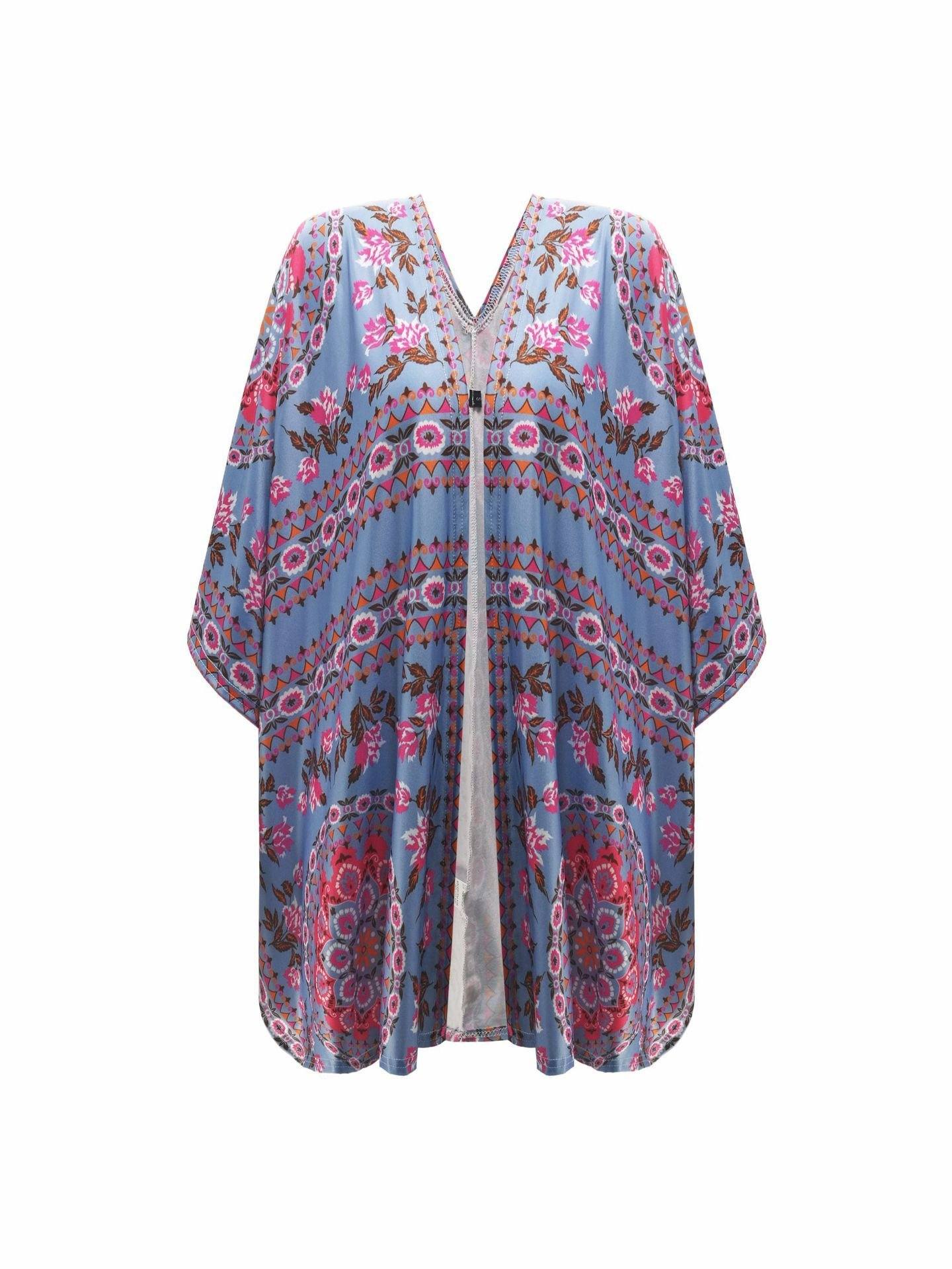 RadyRin Ethnic Irregular Short Cardigan for Effortless Style