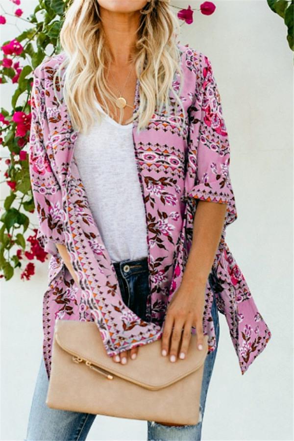 RadyRin Ethnic Irregular Short Cardigan for Effortless Style