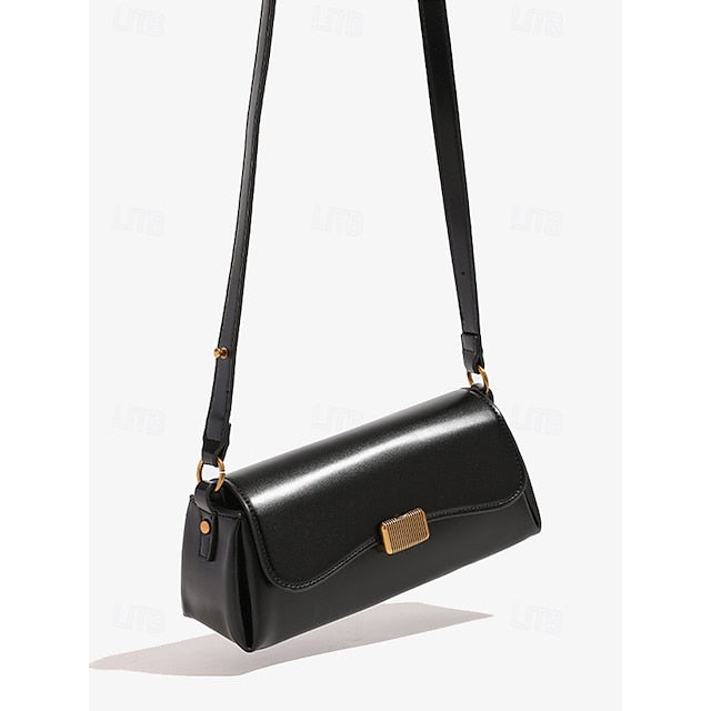 Daily Shopping Office Leather Tote Baguette Bag PU