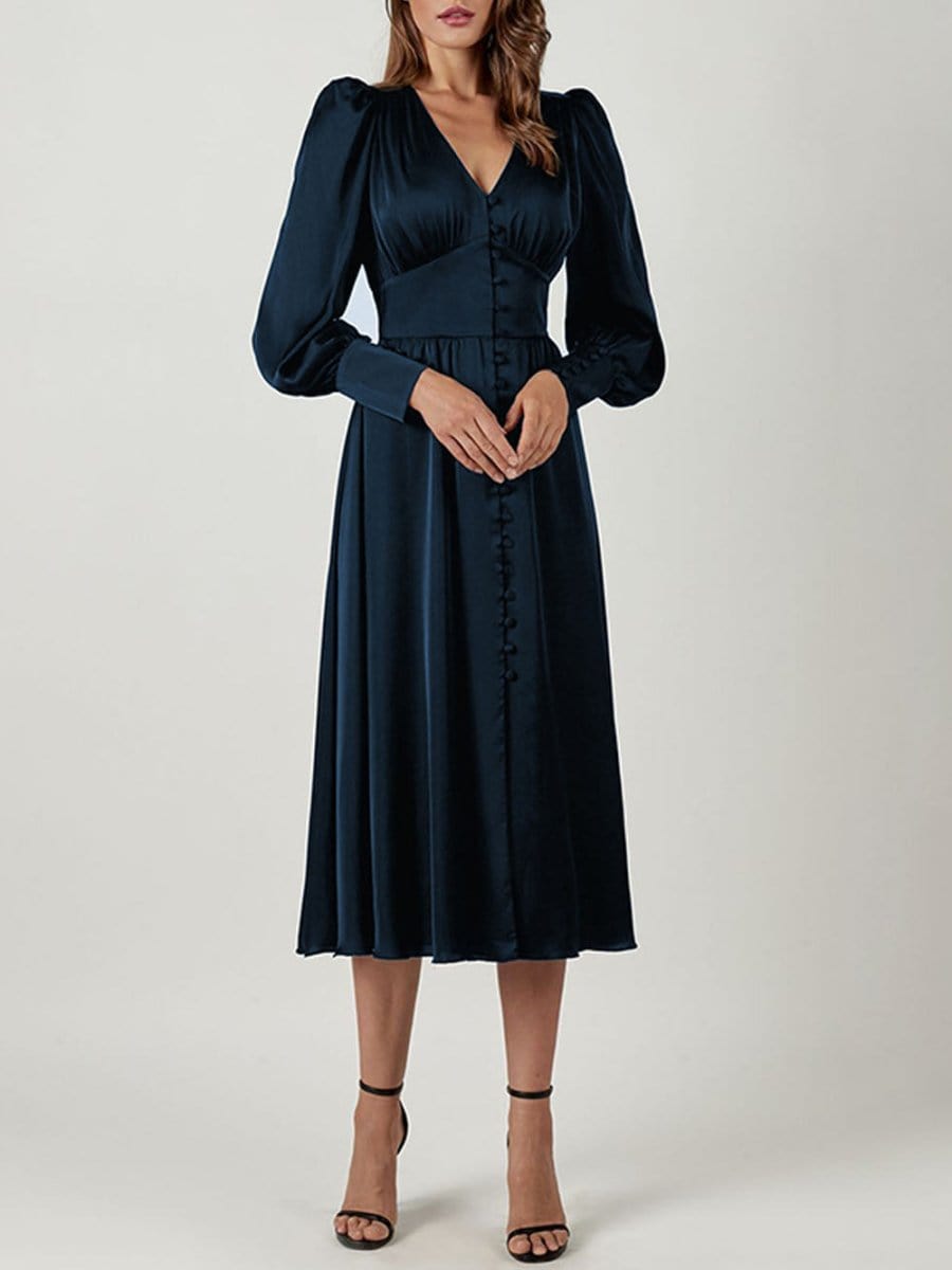 Breasted Midi Dress - Fashionpara