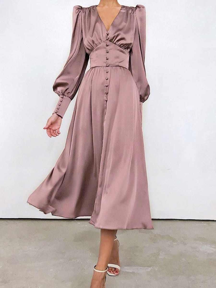 Breasted Midi Dress - Fashionpara