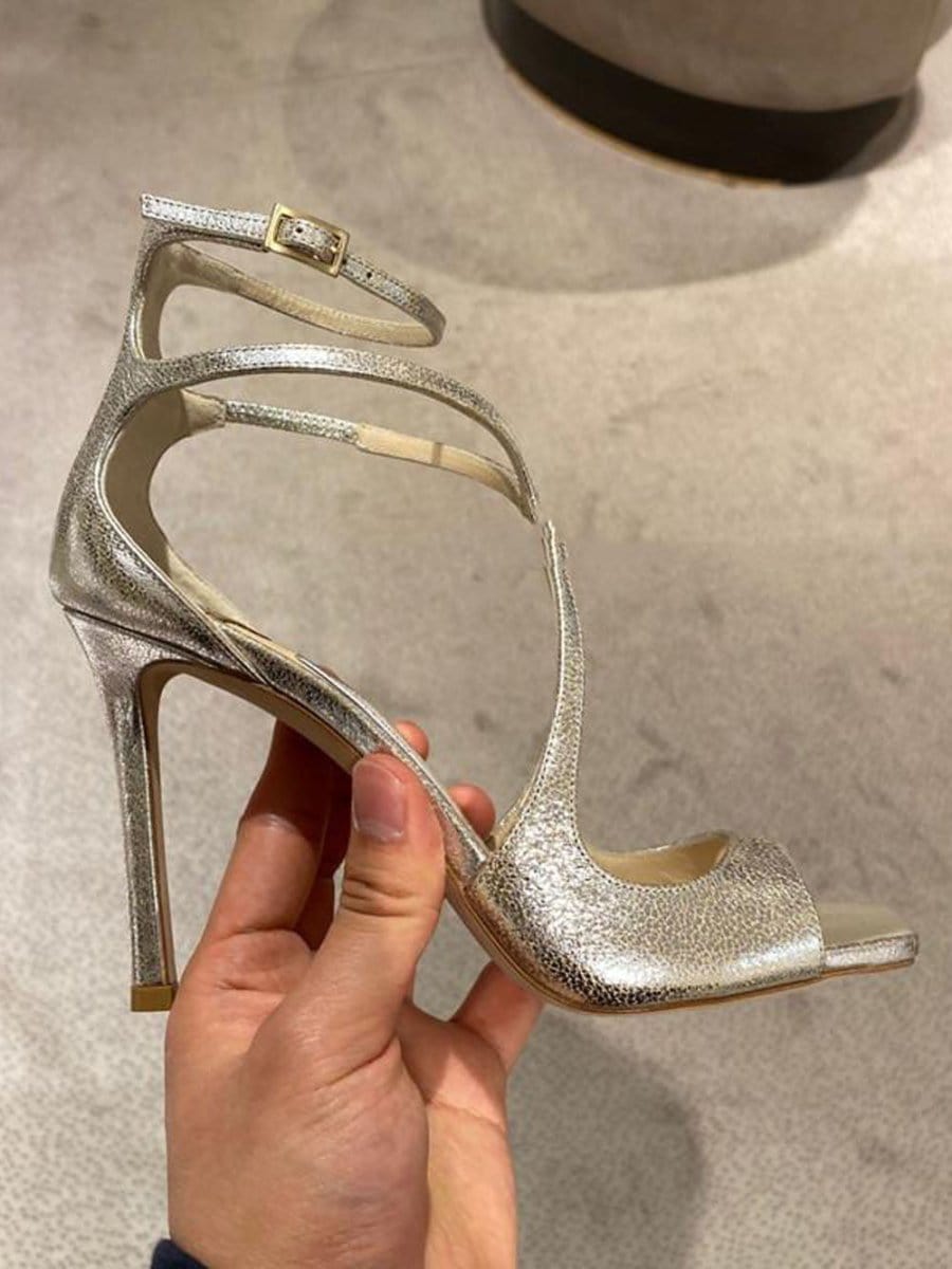 Evan Ankle Strap Toe Stiletto Heel - Fashion Pov