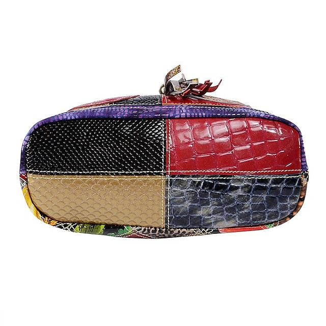 Shoulder Bohemian - Bag Patchwork Leather Colorful