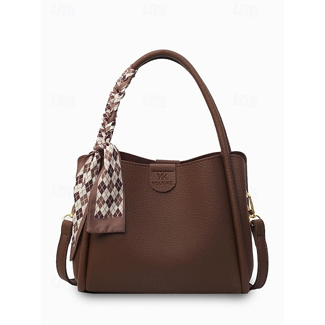 Bag Bucket Handbag PU Bags Shoulder Crossbody