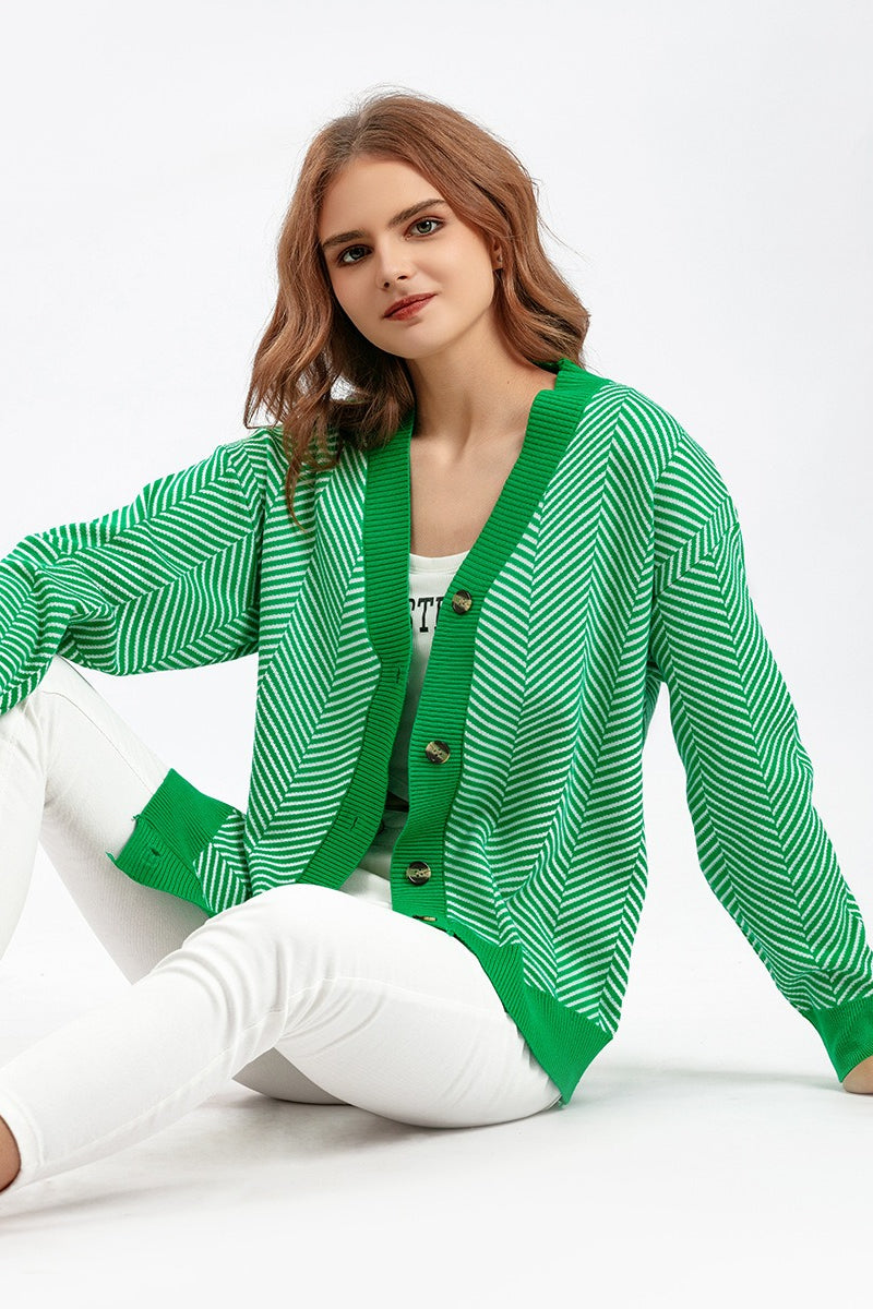 Long Sleeve Loose Knit Cardigan Sweater 18