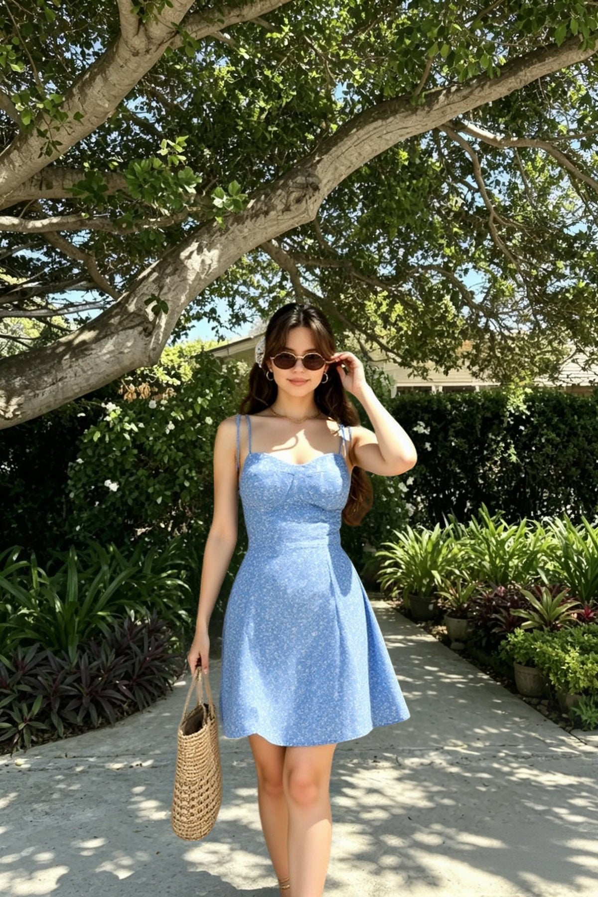 Lace Corset Floral Mini Dress