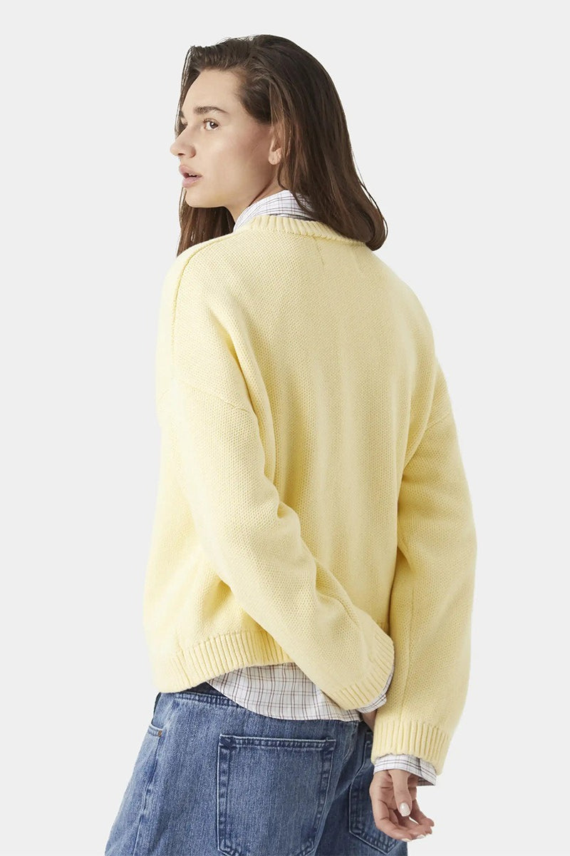 Embroidery Knit Slouchy Pullover Blouse 2