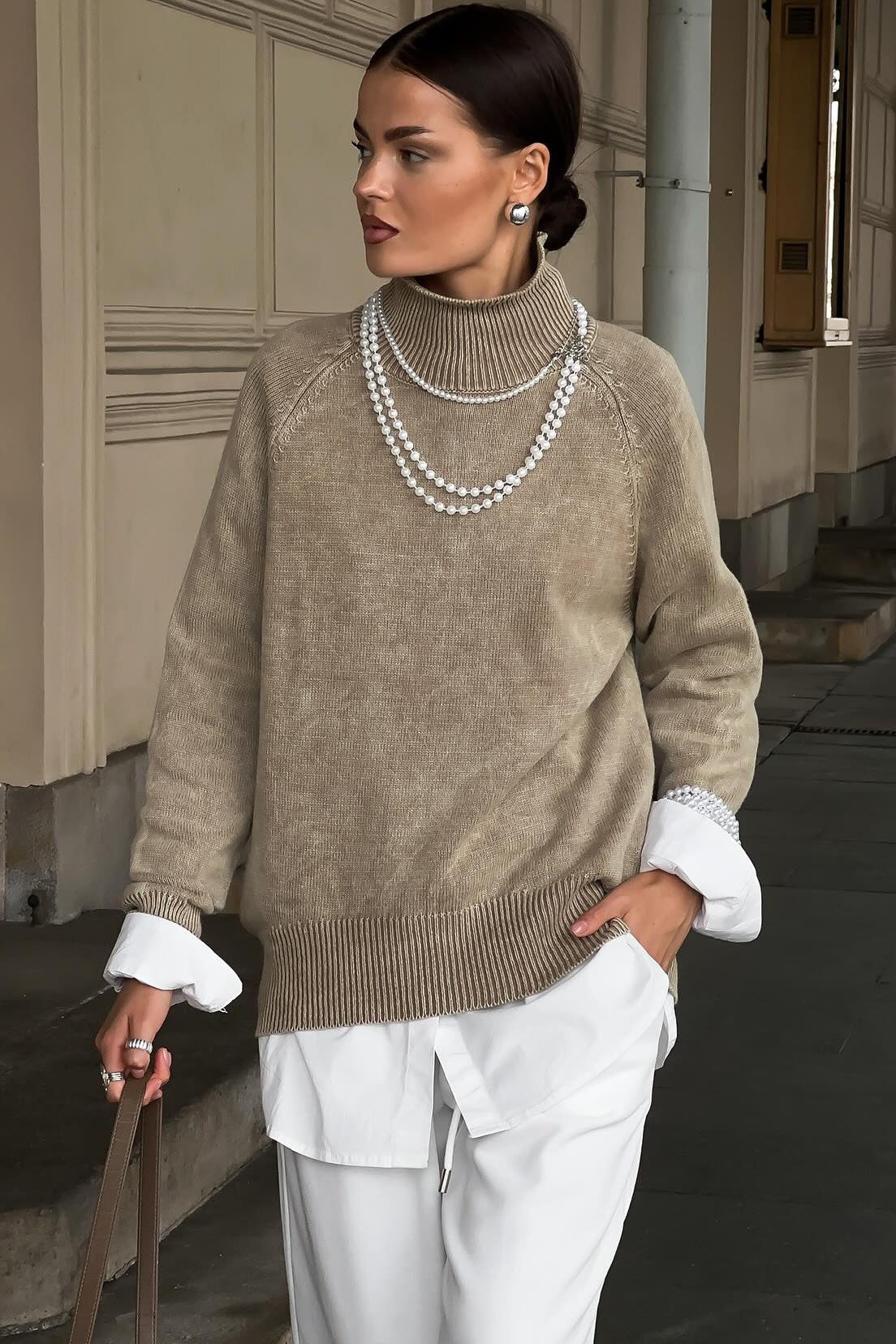 Thin Distressed Elegant High-End Knit Sweater