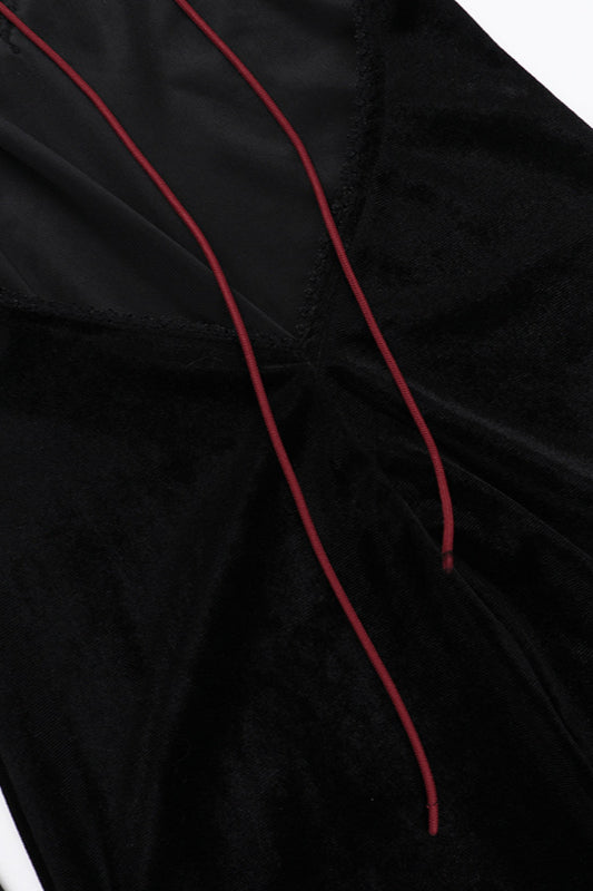 Elegant Open Back Gothic Dress