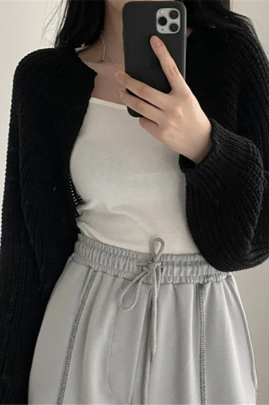 Elegant Knit Batwing Cardigan