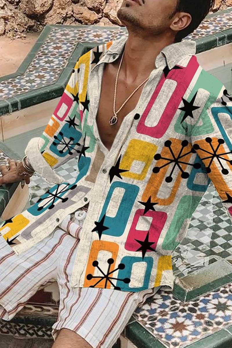 Men's Cotton&Linen Long-Sleeved Fashion Casual Shirt - Fashionpara