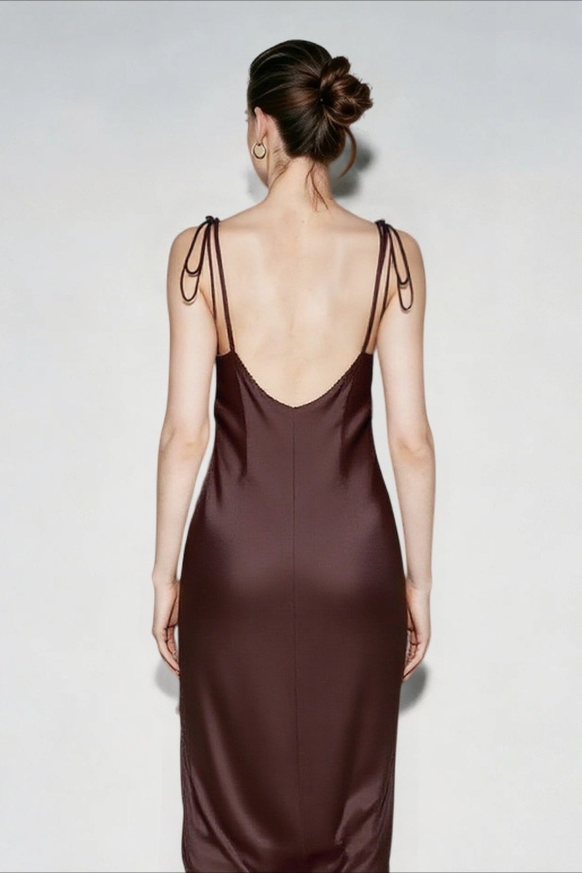 Backless Satin Dress