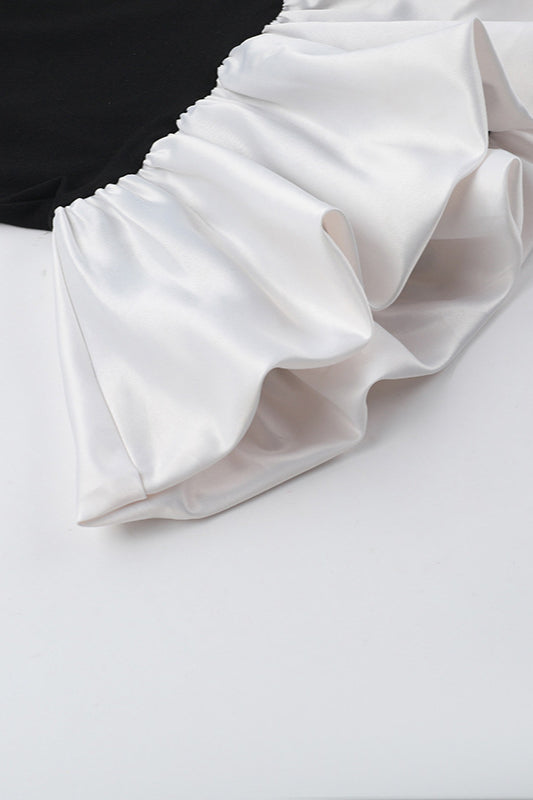 Fall Chic Elegant Strapless Peplum Mini Party Dress