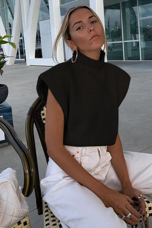 PrincessAce Vintage Short Sleeve Turtleneck Sweater