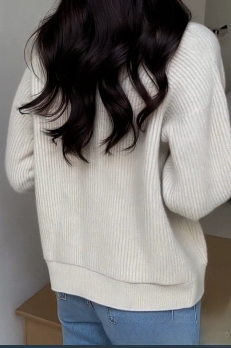 Loose Fit High Neck Sweater 2
