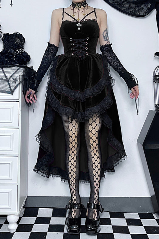 Fitted Train Gothic Dress