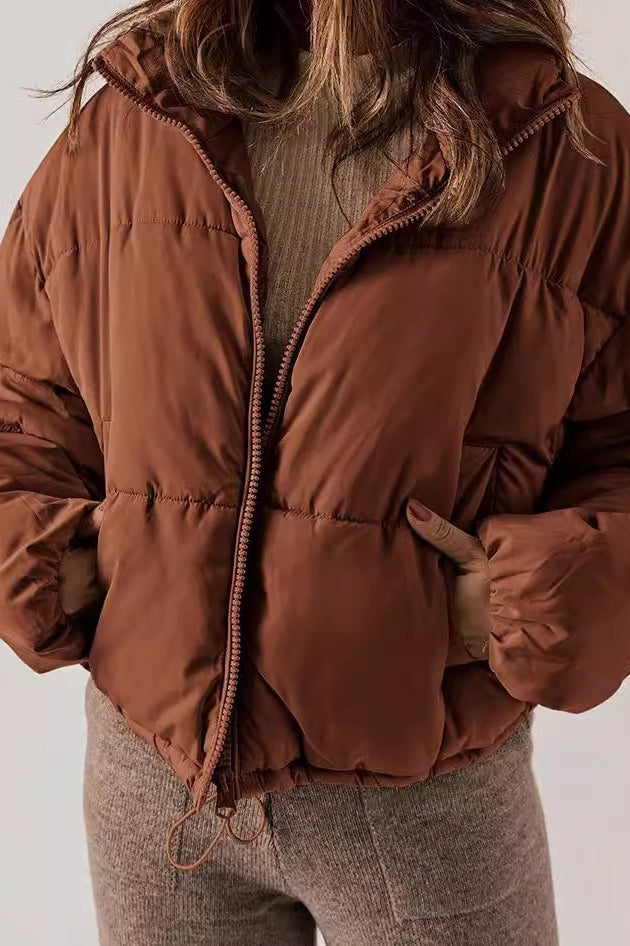Classic Plain Quilted Puffer Jacket 11