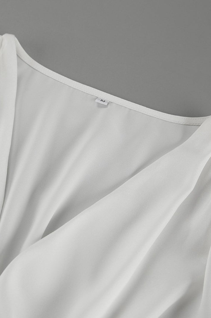 Cropped Long Sleeve Pullover Blouse