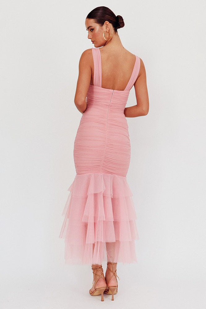 Panel Detail Bodycon Slip Dress