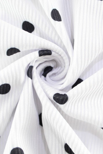 Elegant Polka Dot Round Neck Maxi Dress - Fashionpara