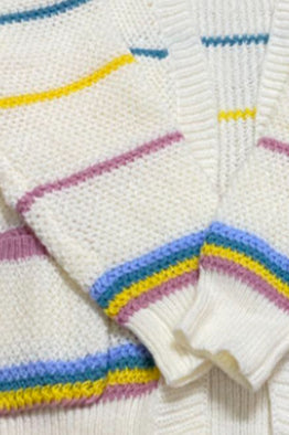 Rainbow Striped Knit Cardigan for Effortless Style and Comfort