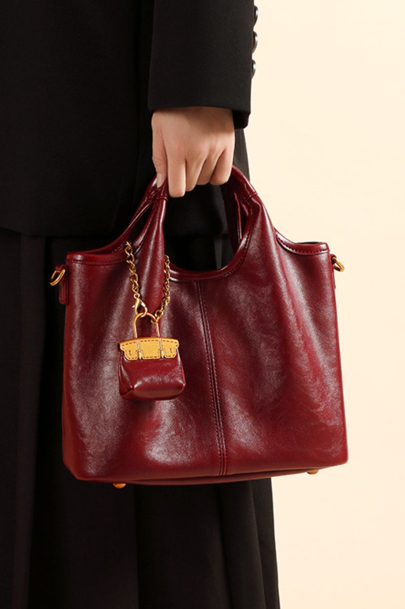 Red Chic Commuter Bag Handheld Shoulder Crossbody Bag