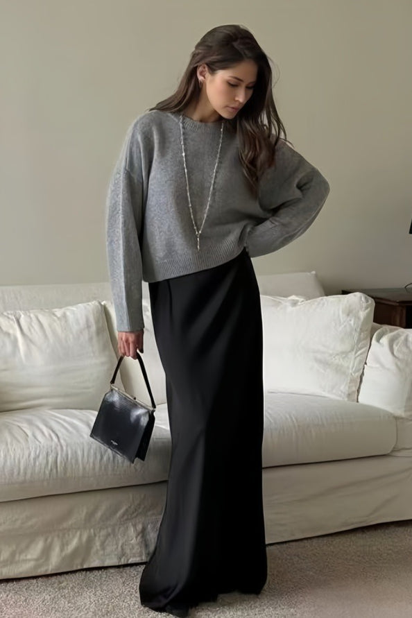 Loose Basic Knit Pullover Sweater 16