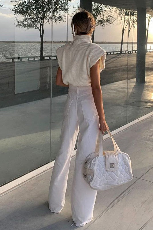 PrincessAce Vintage Short Sleeve Turtleneck Sweater