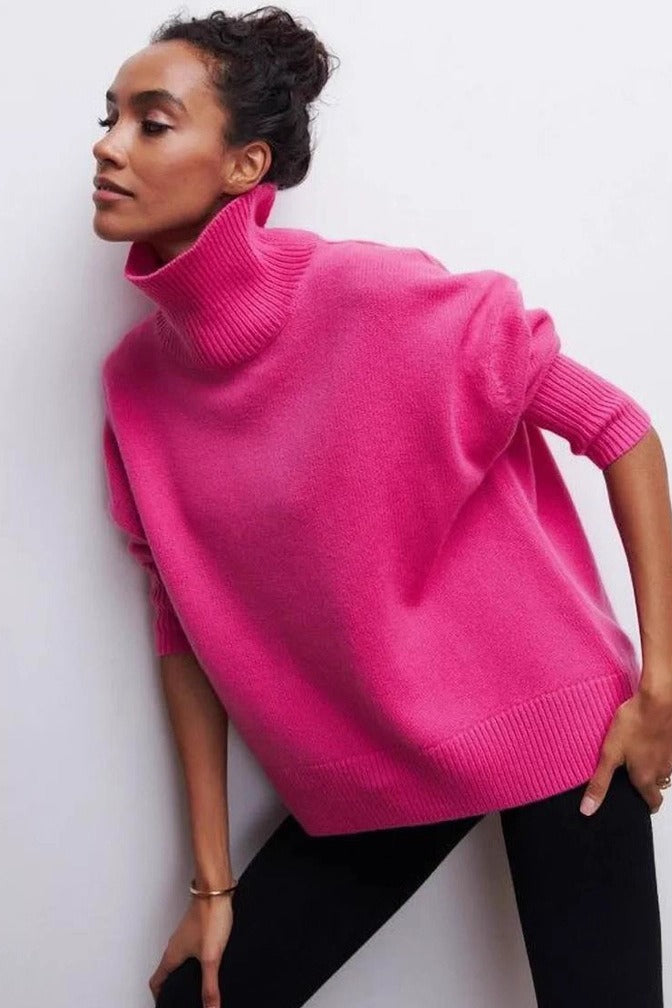 Loose Fit High Neck Sweater 3