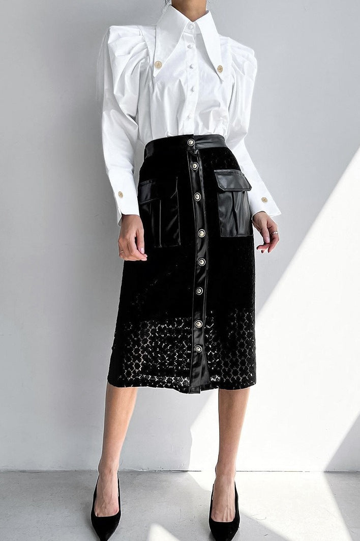 Unique Victorian Point Collar Blouse