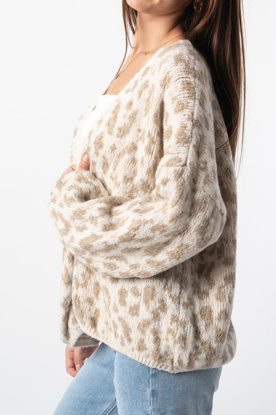 Colorblock Loose Fit Cardigan for Effortless Style and Comfort - Fashionpara