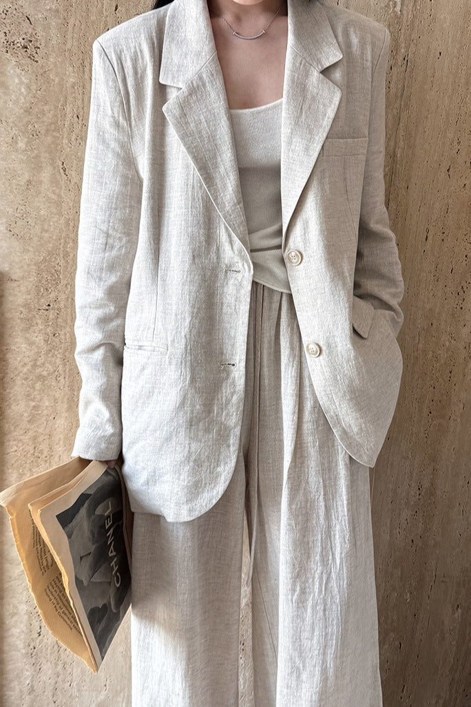 Casual Tencel Linen Suit Blazer 5