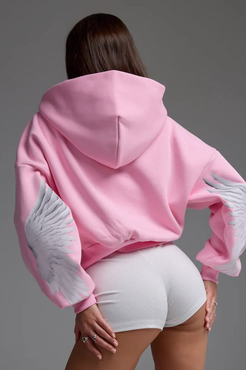 Motorcycle Graphic Zip Up Hoodie