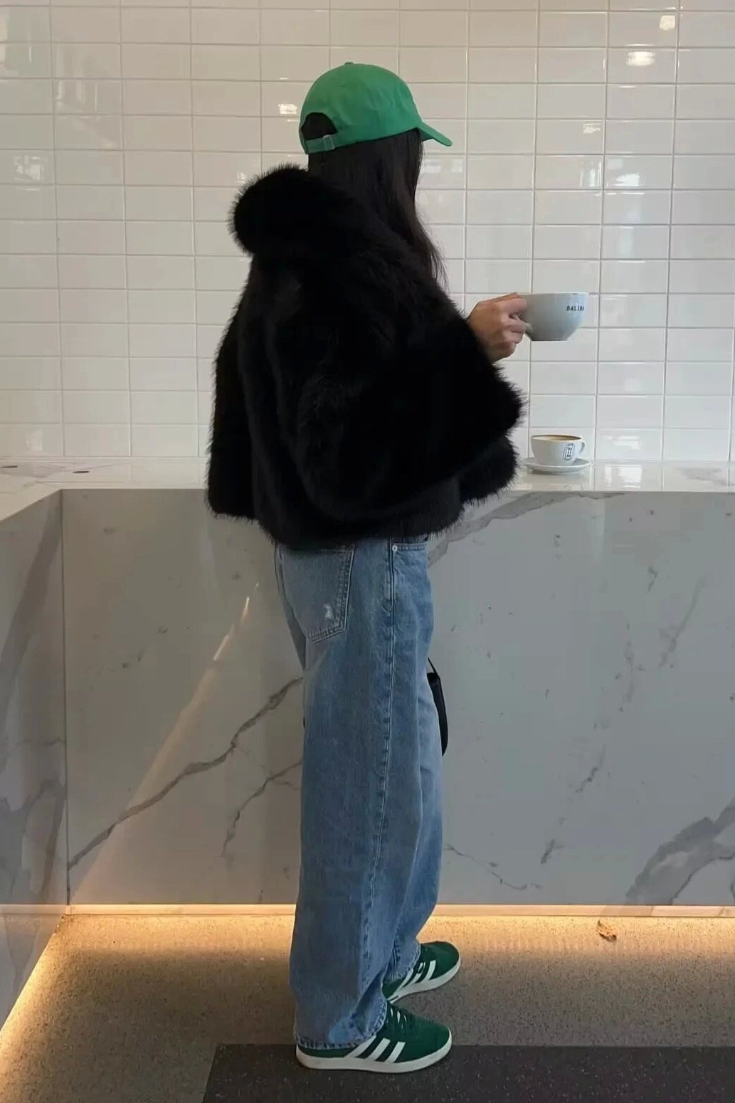 Faux Fox Fur Luxe Texture Coat - Fashionpara