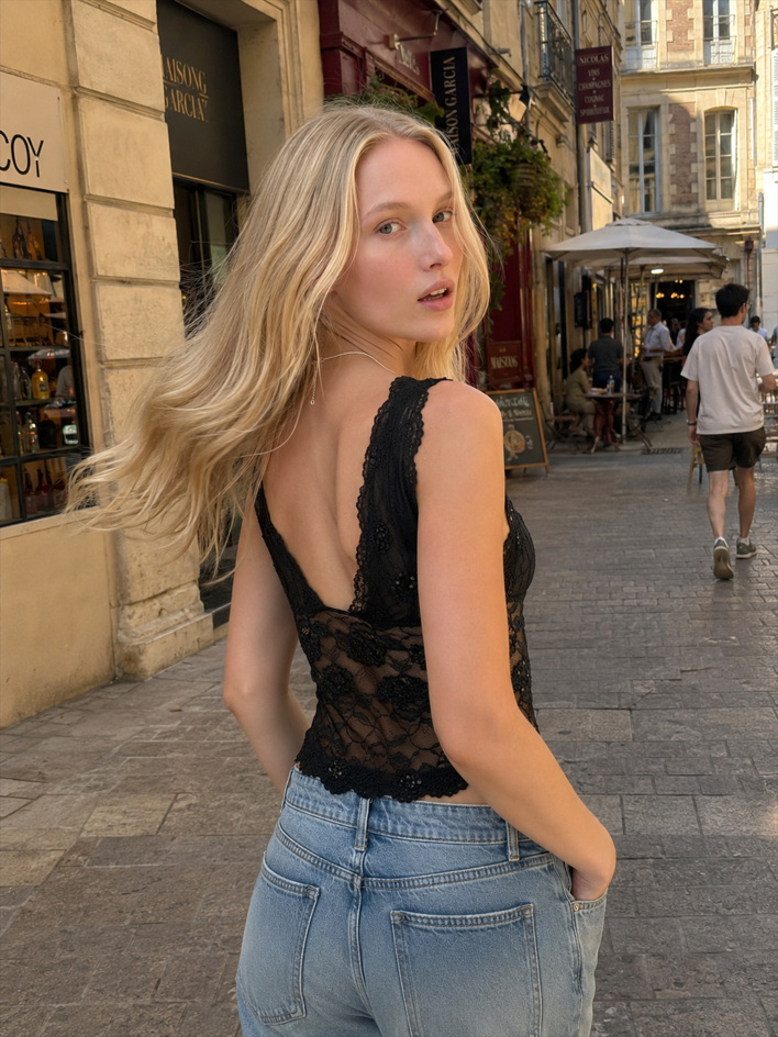 Lace Bodycon Crop Top