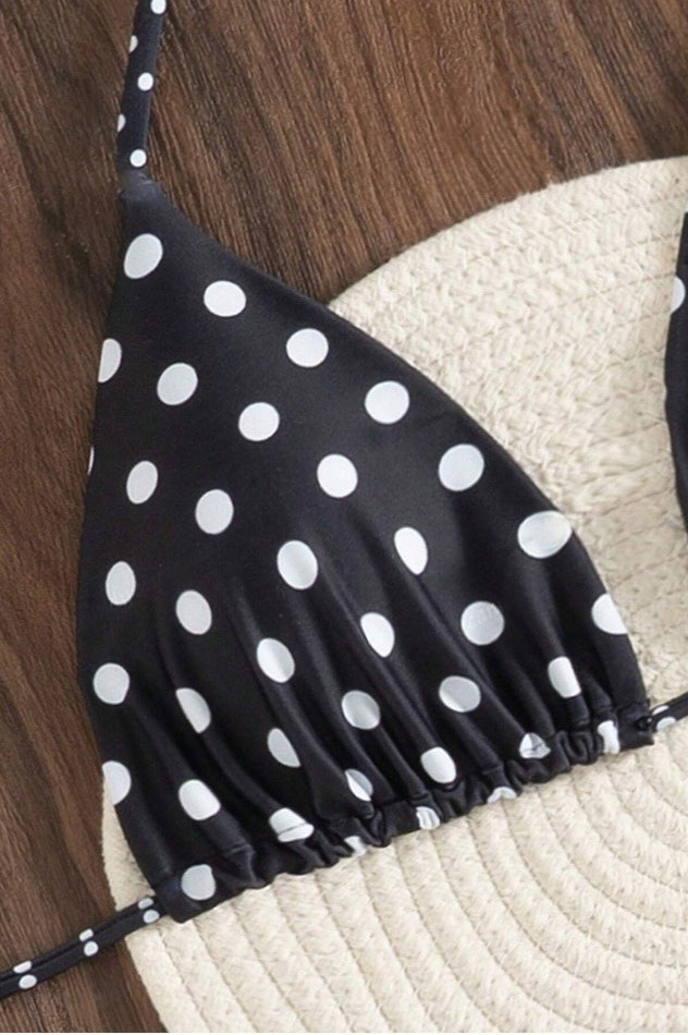Polka Dot Push Up Bikini Set