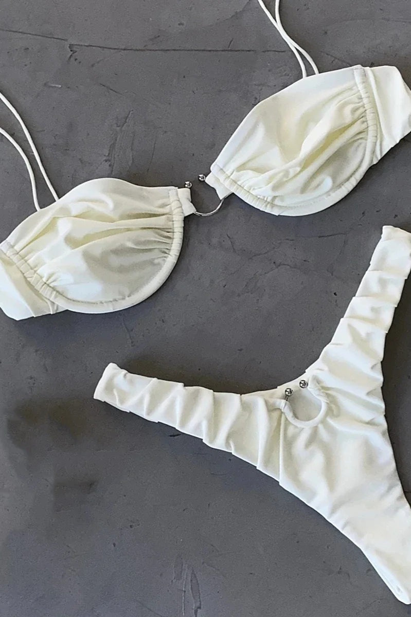 Solid Micro Two Piece Bikini Set