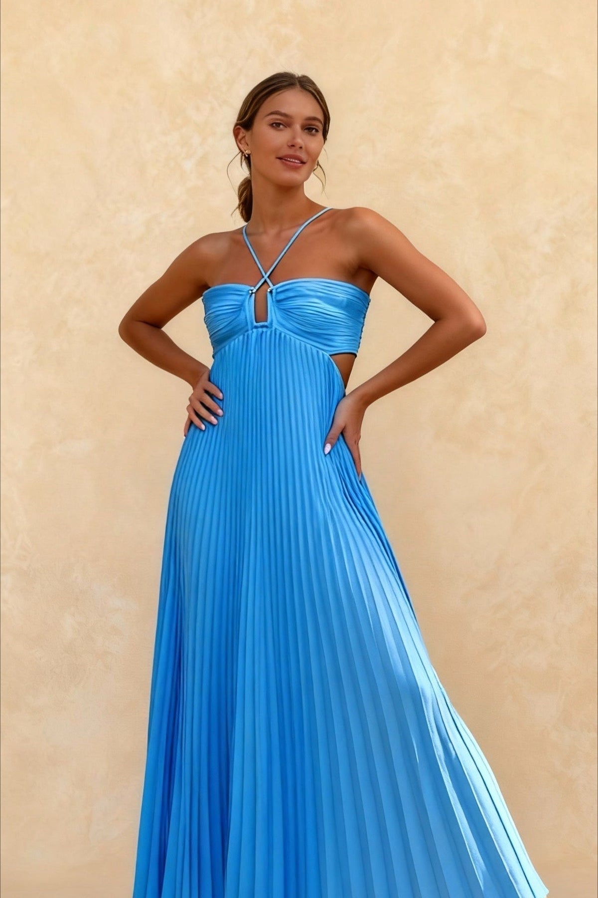 Halter-Neck Maxi Dress