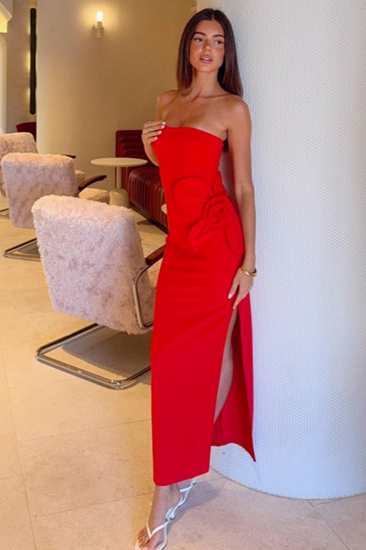 Floral Applique Party Dress - Fashionpara